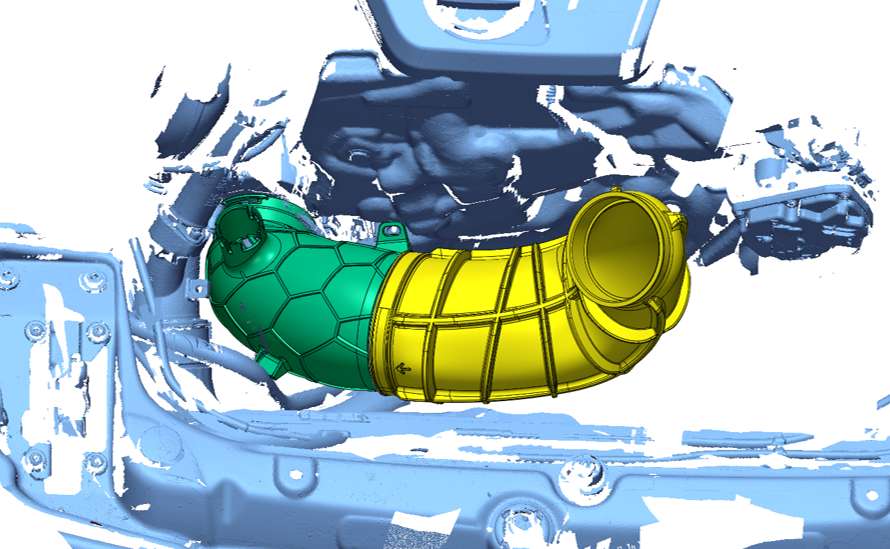CAD Konstruktion des RevDop Turboinlets für BMW 25d Motoren