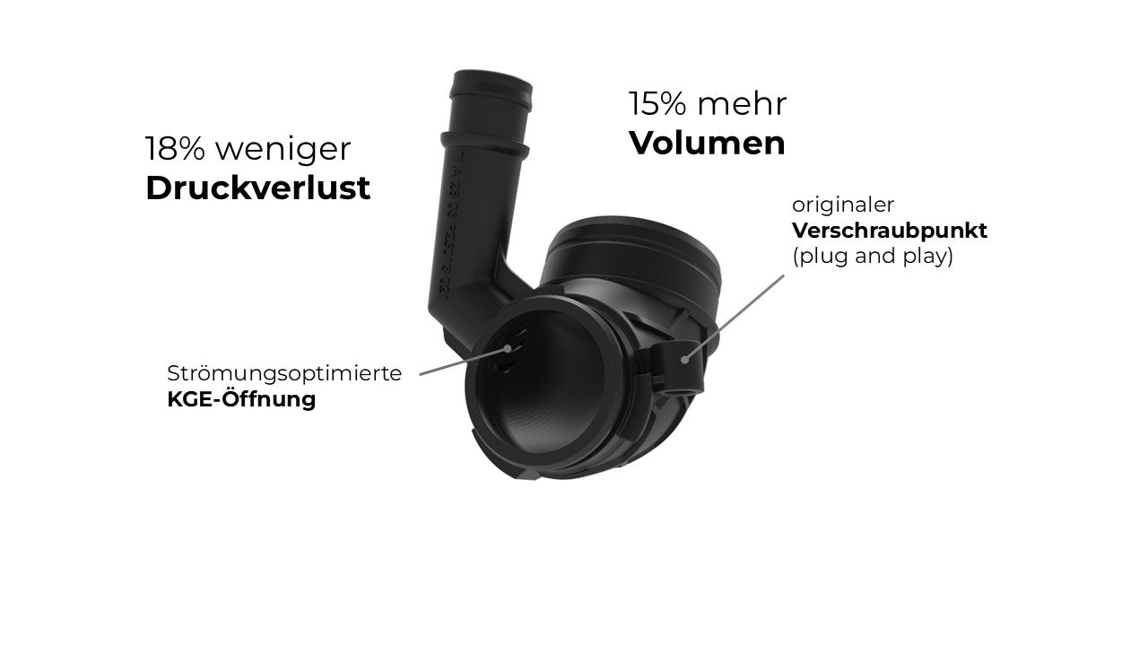 optimiertes Turboinlet von RevDop für mehr Performance für VW Dieselmodelle mit ea288 Motor